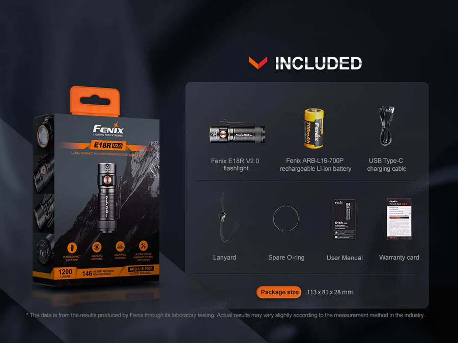 fenix e18r v2 0 rechargeable edc flashlight.webp