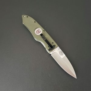 hoffner knives snap 3 5 inch folding knife satin vg10 stainless steel blade flatline olive g10 handl.jpg