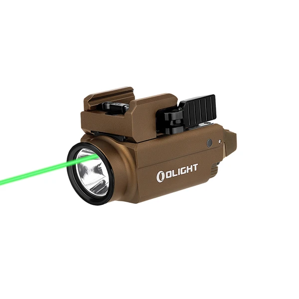 Olight Baldr S Rail Mounted Light - 800 Lumen Weaponlight with Green Laser (Desert Tan) - BALDRS-TAN baldr s desert x7s0mq z6459g jpg 600w 600h 90q.webp